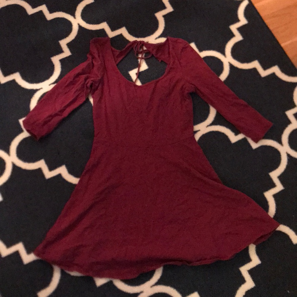 Maroon Skater Dress